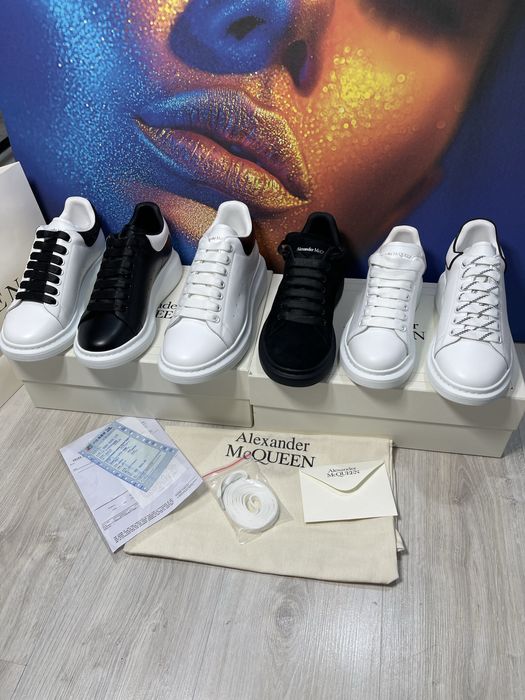 Adidasi Alexander McQueen piele naturala 100% Full Box colectie noua