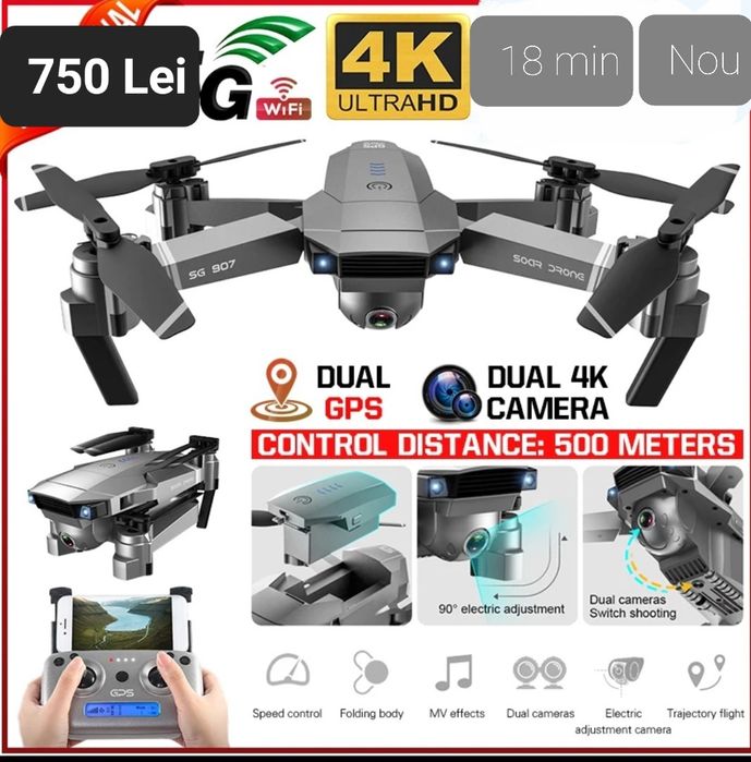 Va prezentam 7 modele de Drone 4K,Gps, 4000 metri ,30 min,,Gimbal, noi