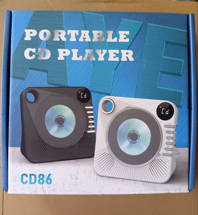 CD плейър Greadio CD86, Bluetooth 5.1, мултифункционален CD плейър с високоговорители, дистанционно управление, HiFi звук