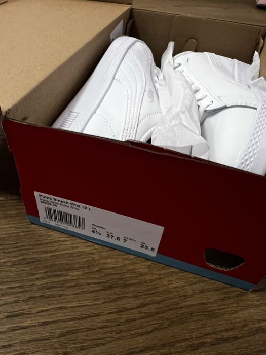 Sneakers Puma albi din piele
