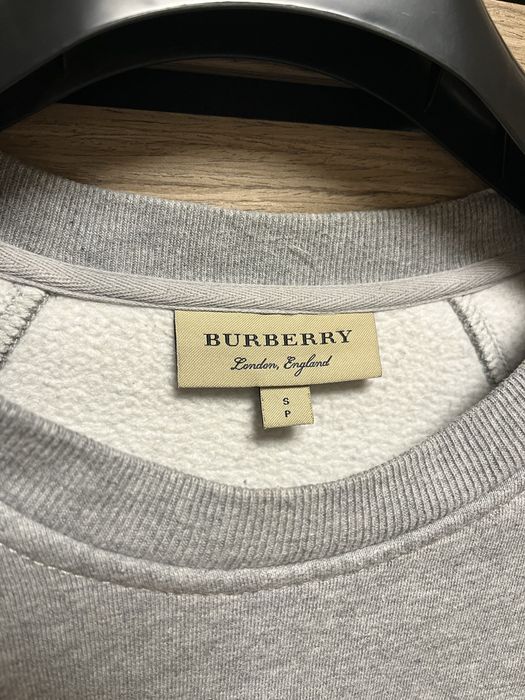 BURBERRY : Grey Knit Logo Ebroidered Sweat -  размер S / Оригинал