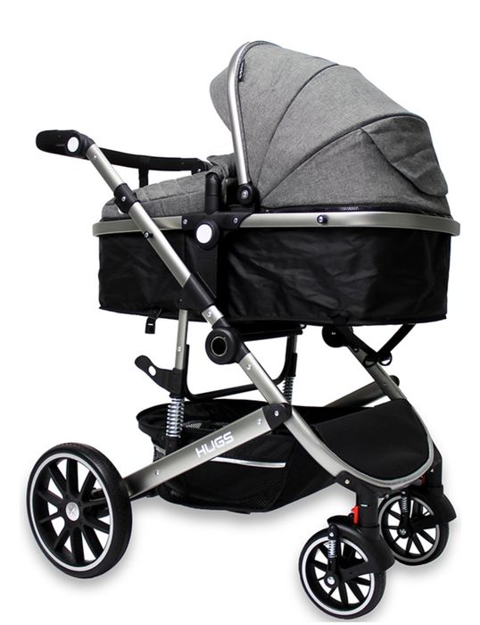 Коляска универсальная 2 в 1 HUGS SK21, серый
