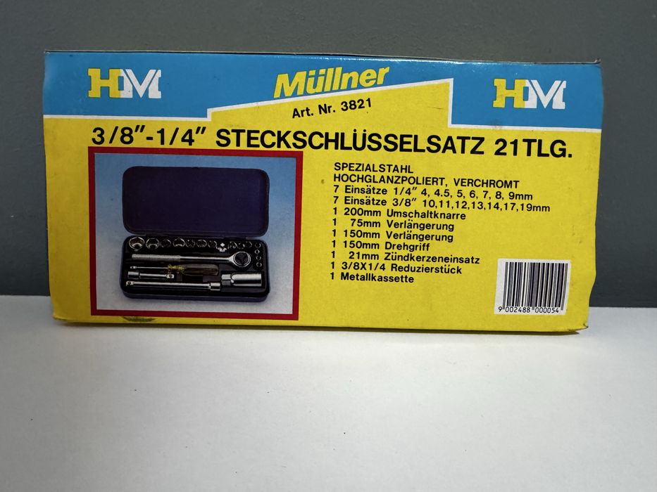 Стар комплект гедоре 3/8” + 1/4” – 21 части – НОВ