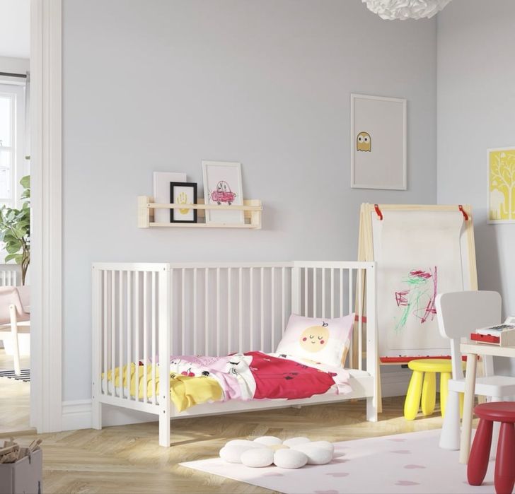 Pachet Ikea Patut bebe + saltea + protectie saltea impecabile