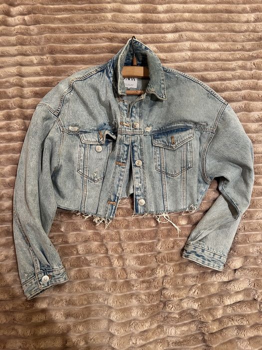 Късо дънково яке Zara
