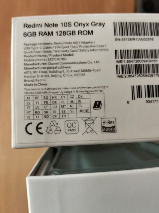 Продам  телефон Redmi Note 10S