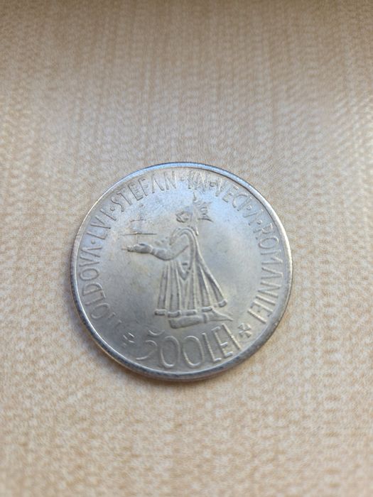 Moneda veche 1941 / 500 lei Regele Mihai /Stefan Cel Mare .