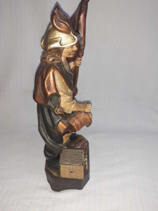 statueta lemn Sfantul Florian 34 cm