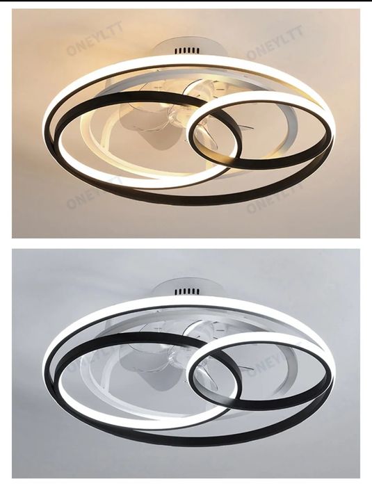 Вентилатор с LED осветление дизайнерски дистанционно
