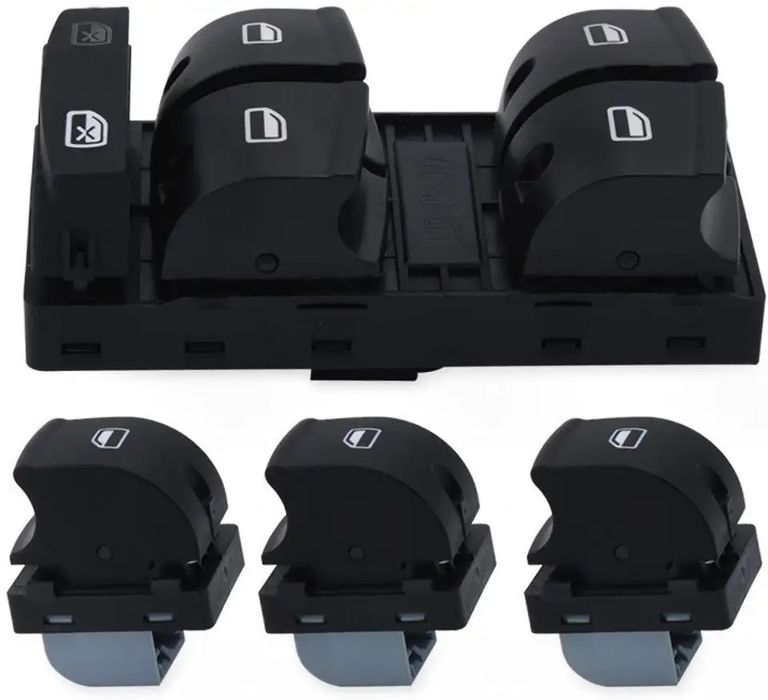 Set panou butoane geamuri electrice sofer pasager +oglinzi Audi A6 Q7