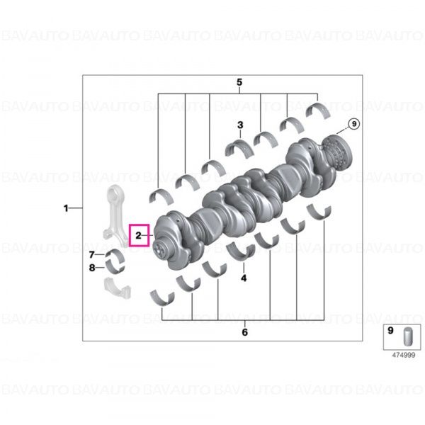 Arbore cotit Vibrochen NOU OEM AM BMW N57 6 cilindrii, factura