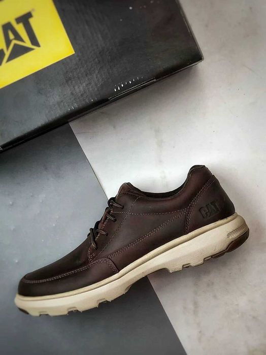Туфли мужские кожаные CAT Ease, легкие мокасины на лето и осень 39-44