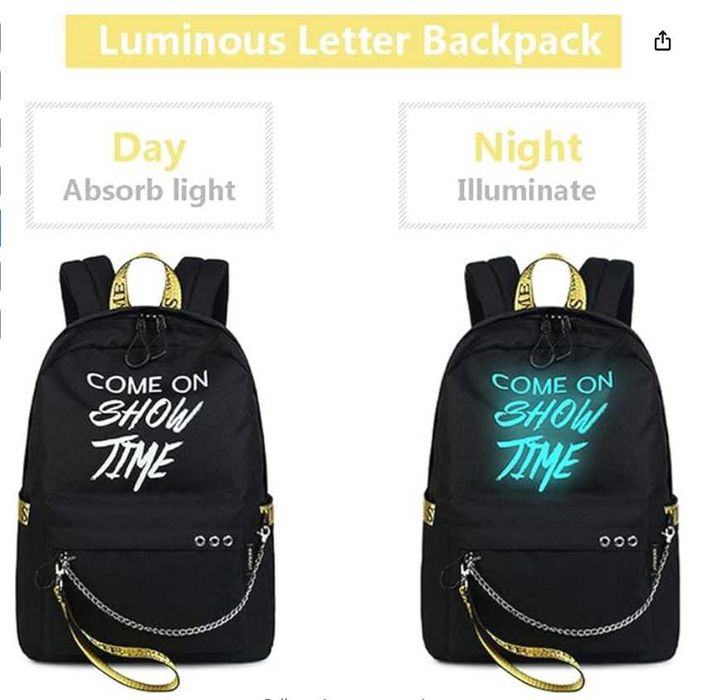 Скидка! Новый стильный молодёжный рюкзак со светящейся надписью