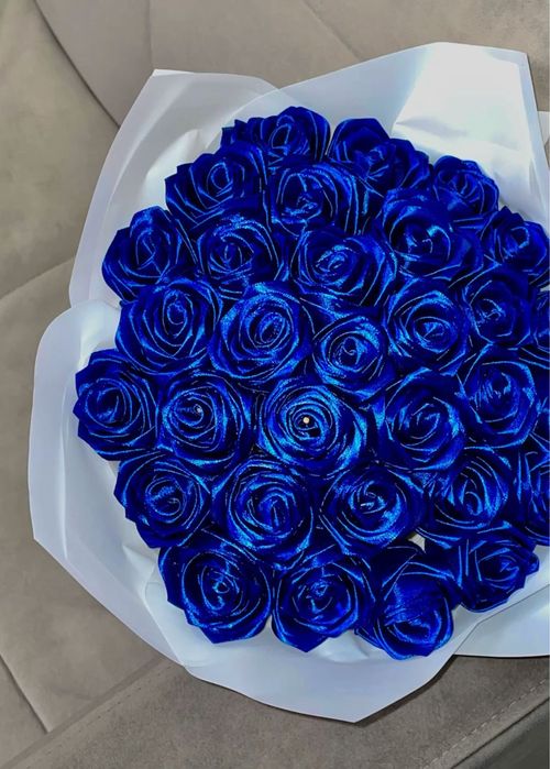 Букеты из атласной ленты