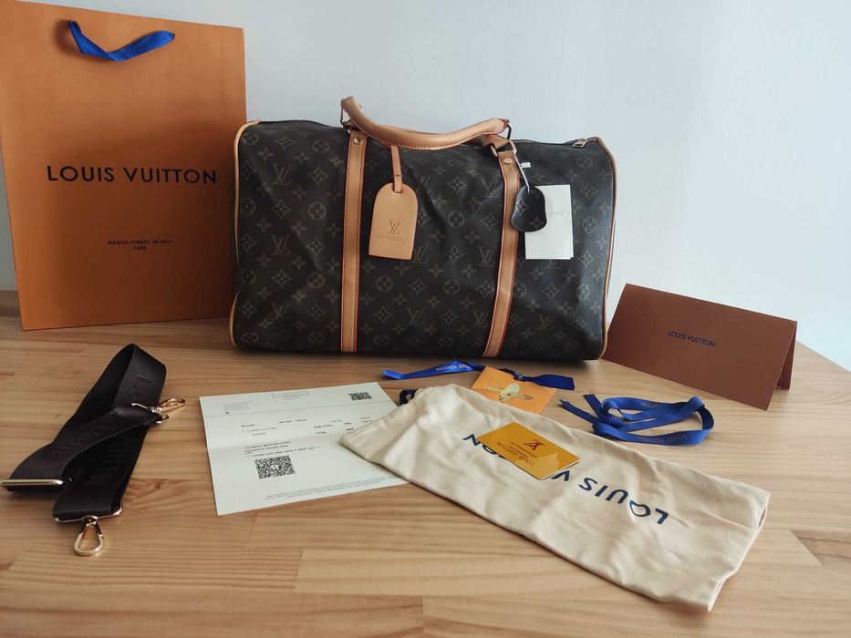 In stoc voiaj, geanta sport piele Louis Vuitton 1109.7