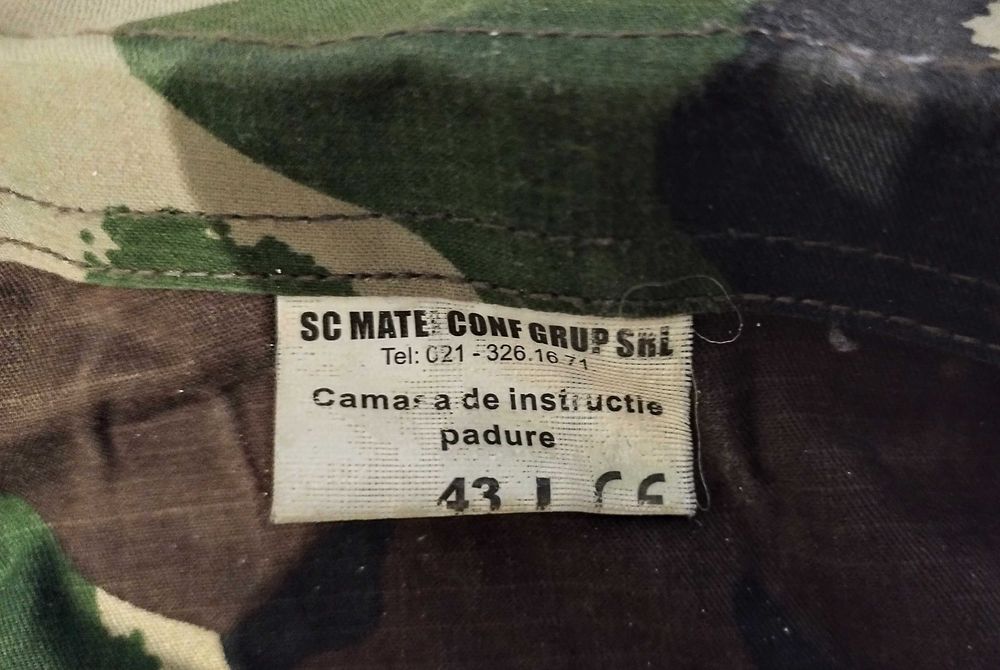 Camasa militara ripstop camuflaj, pescuit, airsoft, marimea 43 cu 1