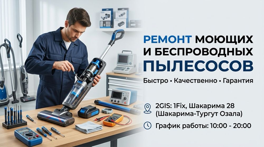 Ремонт моющих и беспроводных вертикальных пылесосов