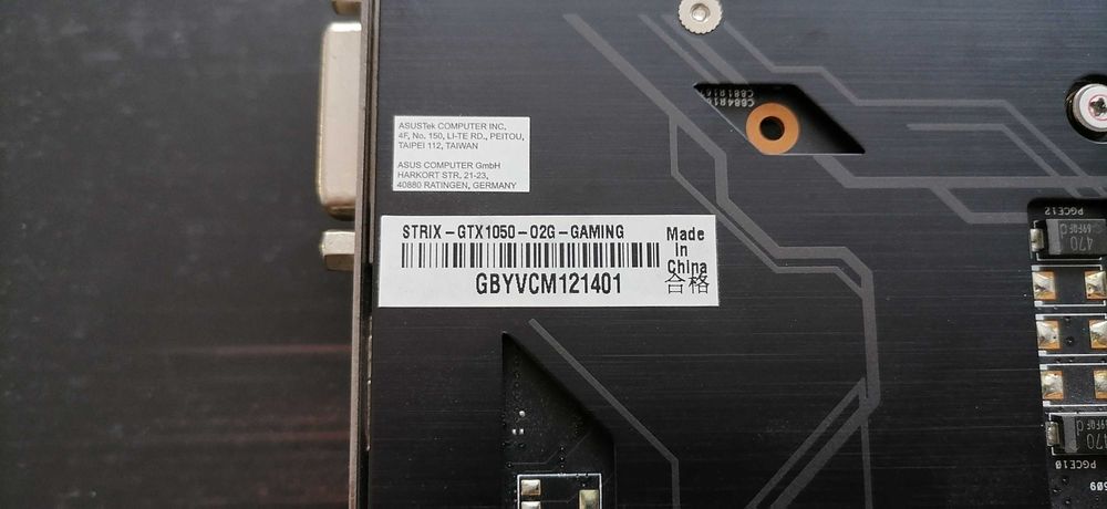 Видео Карта Asus Rog Strix GTX1050 STRIX-GTX1050-O2G-GAMING