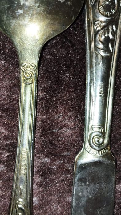 Cuțite și linguri argint made  Italy