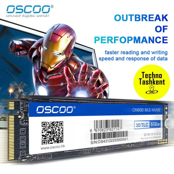 Твердотельный диск Oscoo SSD M2 3500Мб/с 128 GB, SSD жесткий диск M.2