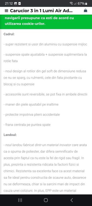 Carucior Adamex Lumi Air