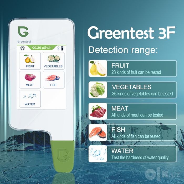 Нитратомер Greentest 3F, ECO 6, V8. Нитрат ўлчагич, дозиметр, TDS метр