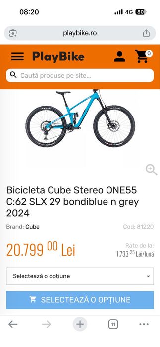 Vand bicicleta cube full suspension