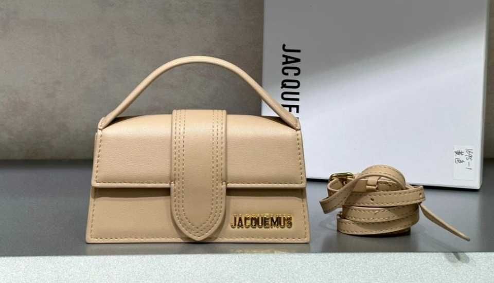 Geanta Jacquemus Le Bambino Bej / Crem - Piele Naturala