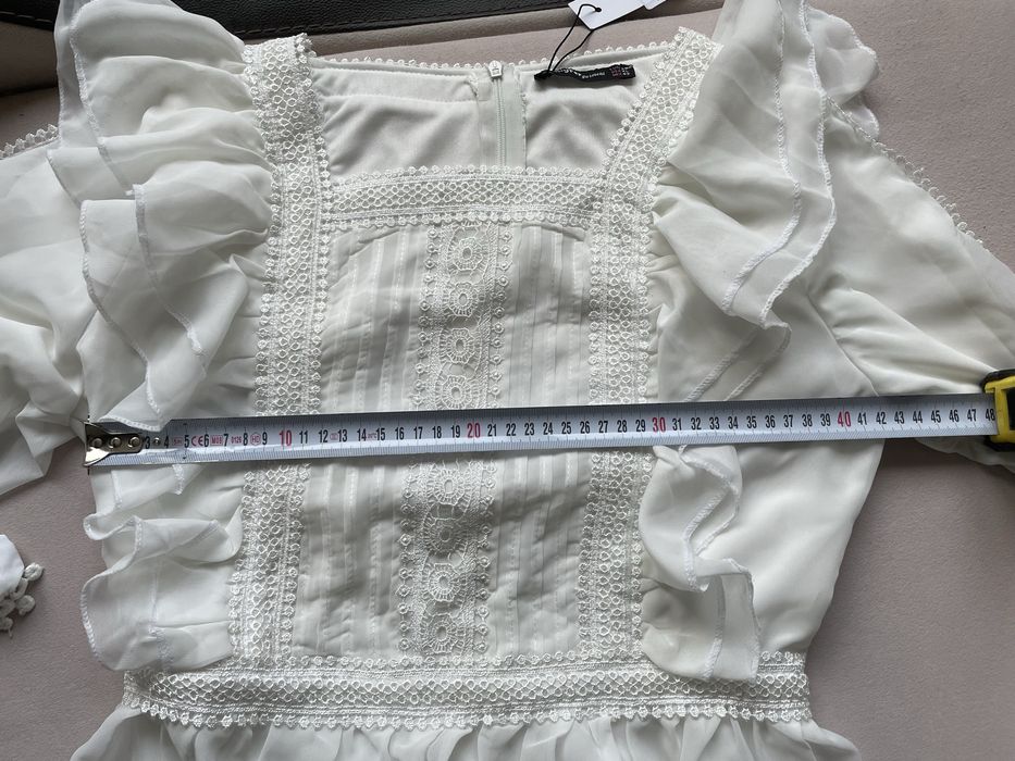 Дамска блуза с дантела, дълъг ръкав