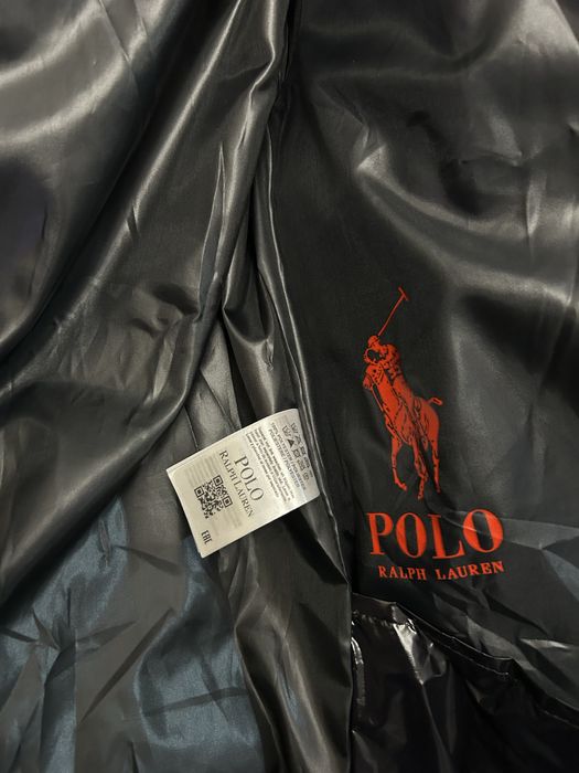 Geacă Polo Ralph Lauren bărbați XXL puffer neagră lucioasă
