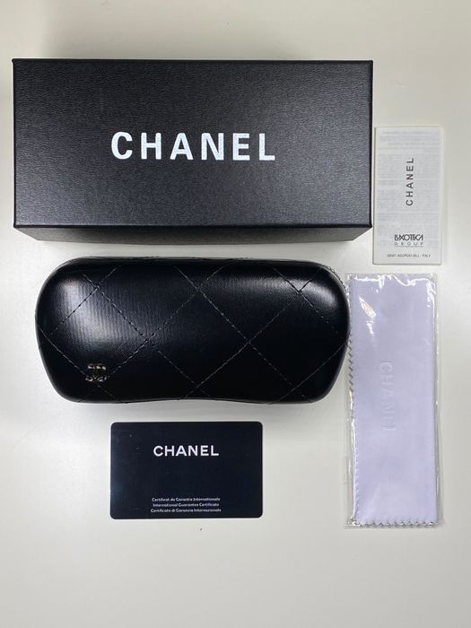 Ochelari de soare Chanel Cat Eye | alb-negru | accesorii incluse