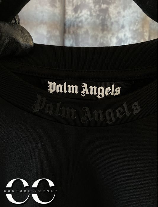 Tricou Palm Angels • Calitate TOP • Oversize Glittered Logo • Cod QR