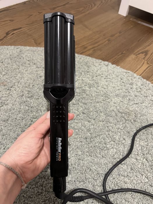 Placa de ondulat BaByliss Pro, Deep Wave, 88W, Acoperire ceramica, Negru