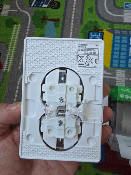 Priza SCHNEIDER DUBLA cu usb și usb Type C, ORIGINAL Suedia