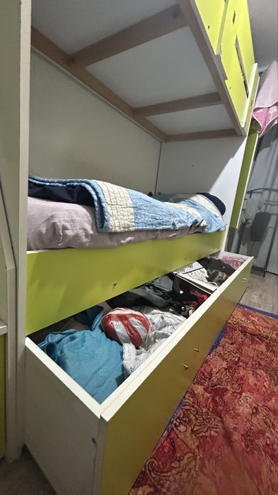 Детский шкаф, кровать 2  матрасом