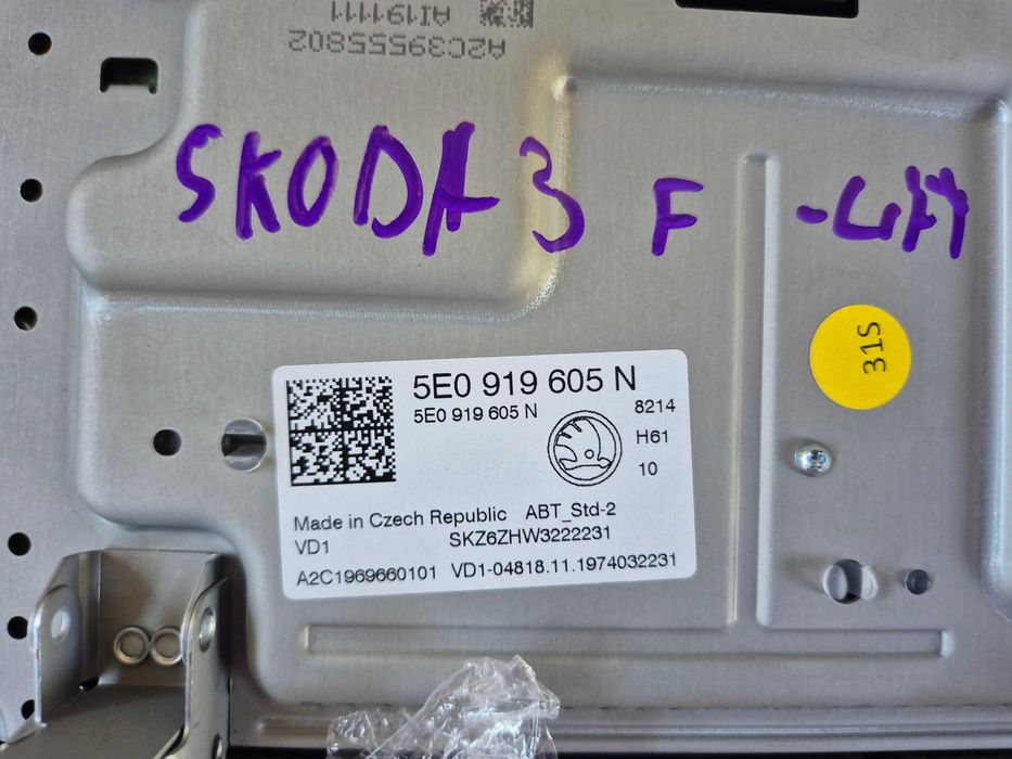 Display navigatie 5E0919605N Skoda Octavia 3 facelift 2017 - 2020