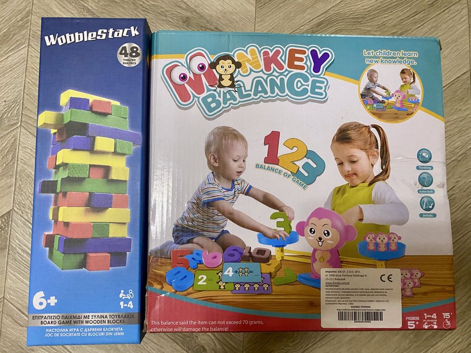 Jucari pentru copil,Jenga si monkey