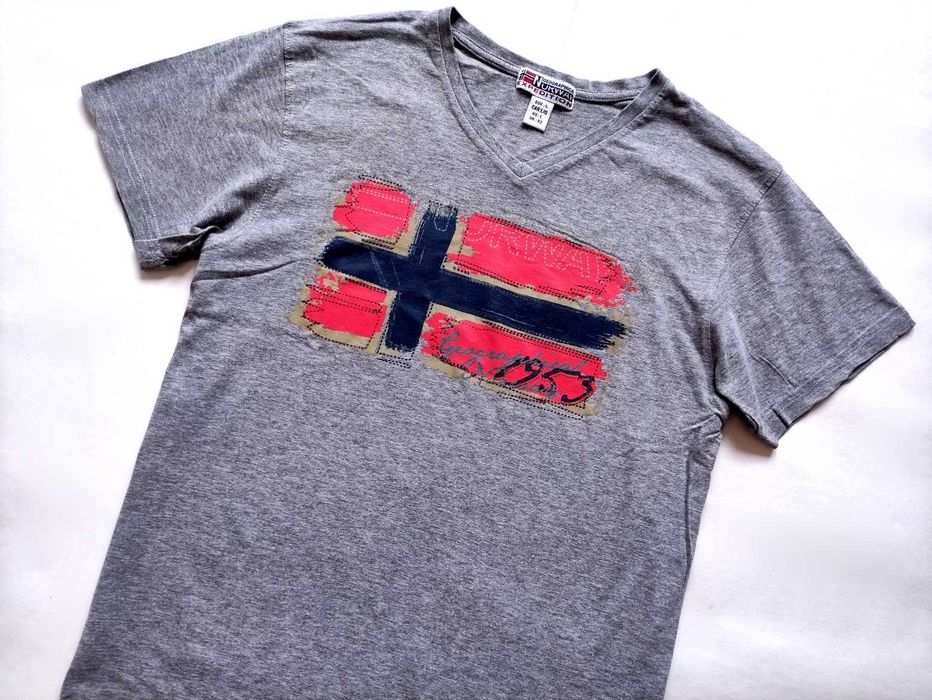 Fred Perry; Geographical Norwey Short Sleeve Mens - M - 2бр. оригинални мъжки тениски