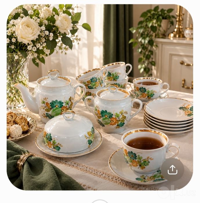 Чайный Фарфоровый сервиз