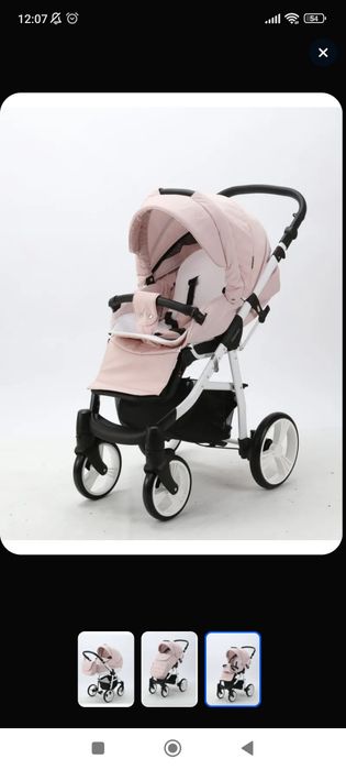 Коляска adamex neonex 2в1 розовая