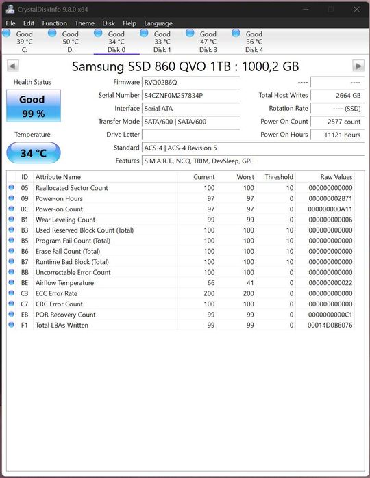 SSD Samsung 860 QVO, 1TB, SATA III, 2.5" - MZ-76Q1T0BW