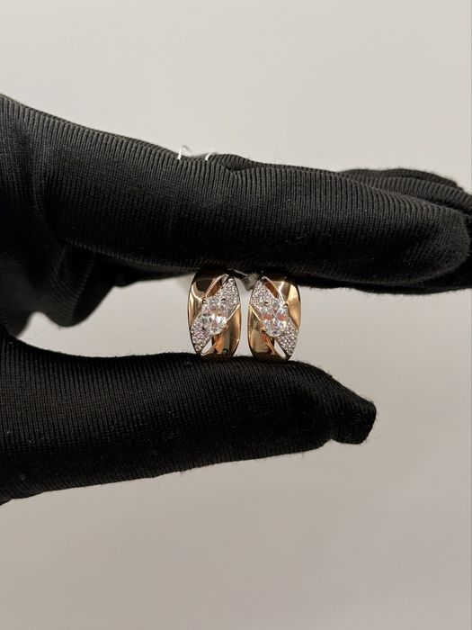 Золотые серьги 585 | Красное золото | 2,96 гр