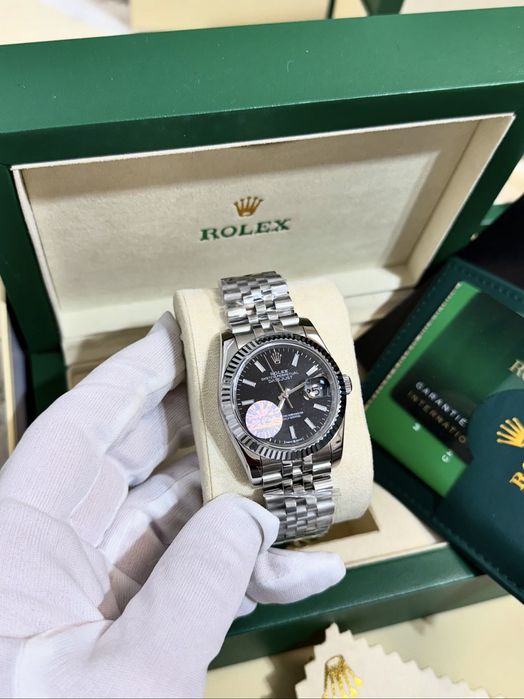 rolex datejust black dial 36,mm lady