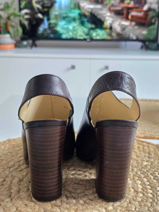 Botine ZARA -> New Cow Leather Slingback High Heel Shoes