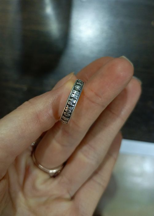 Кольцо серебряное спаси и сохрани