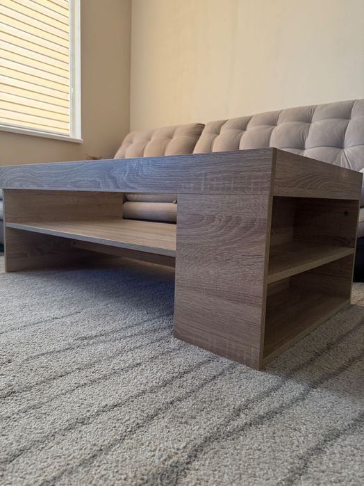 Холна маса Кори с отделения, цвят дъб сонома, Виденов