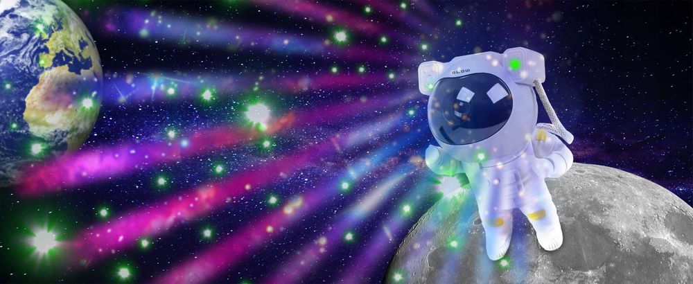 Детски Нощен Проектор АSTRONAUT Звездно Небе и Галактика LED + Дистанционно