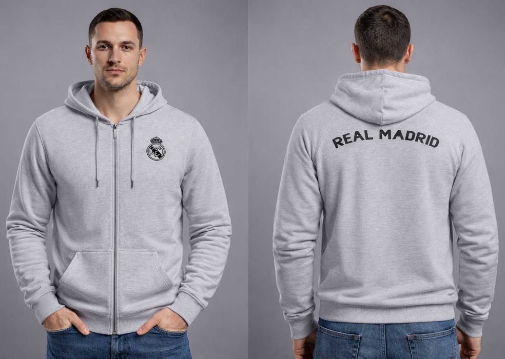 Суичър с цип / ZIP Hoodie REAL MADRID / РЕАЛ МАДРИД. Или с ТВОЯ идея!