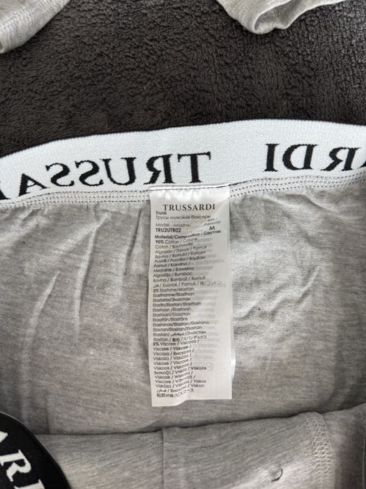 Trussardi set 2 boxeri gri cu banda neagra marimea M noi originali