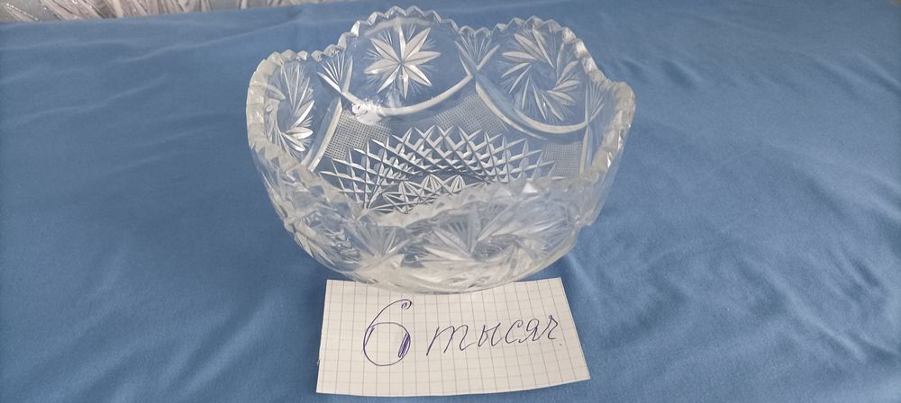 Распродажа.  Хрустальные вазы, фужеры, бокалы